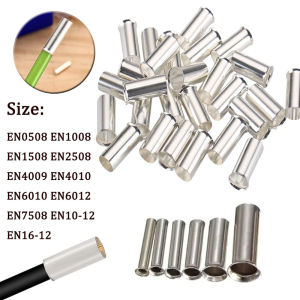 100PCS Non-Insulated Wire Connector Ferrules Electrical Cable Terminal Brass Bare Tinned Crimp Terminal 0.5-16mm