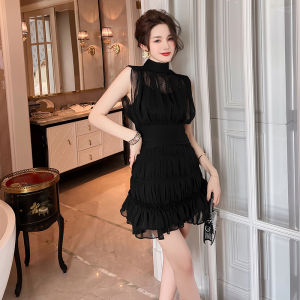 ZYHT eravogue đầm bánh bèo nữ tiểu thư Thiết kế xếp li nhiều lớp đầm dự tiệc chân váy Đầm voan đầm nữ dễ thuong 5904