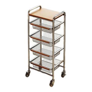 Vintage Style Rolling Multi-layer Storage Rack