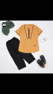 Setelan Baju Anak Laki-laki Koko Kurta Adam Lengan Pendek Original By B&D Kids