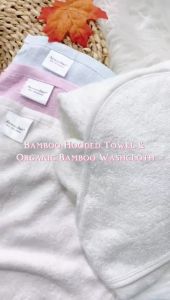 Akarana Baby Pure Bamboo Hooded Baby Towel (90 x 90cm/500gsm)