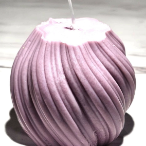 Scented Candle Spiral striped pillar soy wax
