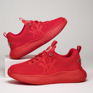 Red Lightweight Soft Soled Dad Shoes
