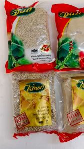 พริกไทยเม็ดขาว พริกไทยเม็ดดำ พริกไทยป่นขาว ตราไร่ทิพย์ น้ำหนักสุทธิ 500 กรัม