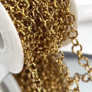 1 Meter Stainless Steel O-Shaped Cross Twisted Chain Thick Cable Chain DIY Necklace Bracelet Jewelry Making Accessories