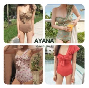 ชุดว่ายน้ําวันพีช ชุดว่ายน้ํารัดรูปเซ็กซี่เบาๆ งานลายดอกไม้และลายเรียบๆ แฟชั่นฤดูร้อน