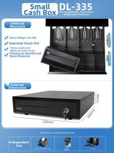 deli | 5-Section 3-Track General Cash Drawer for Retail