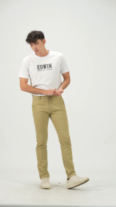 EDWIN JEANS - FERANDO CHINOS - KHAKY Celana Panjang - Bottoms Man Slim Fit