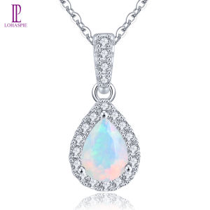 Lohaspie Jewelry Real Silver Pendant 925 Original Natural Opal Pendant Sterling Silver 925 Original 925 Silver Pendant Women Opal Pendant For Women Silver 925 Jewelry
