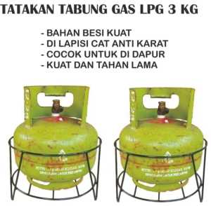 TATAKAN TABUNG GAS LPG 3KG BAHAN BESI TEBAL DAN KUAT