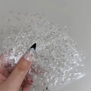 6Pcs 3D Silver Abstract Lines Thorn Flame Nail Stickers Irregular Star Leopard Self Adhesive Nails Decals Punk Manicure Sliders