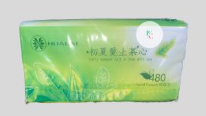 ONE(1) PCS GREEN TEA TISSUE SOFT PAPER 3-PLY 480 SHEETS TOWEL SKIN-FRIENDLY TISSUE PAPER FACIAL CLEANING PAPER TOILET PAPER.