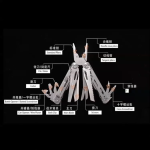 Upgraded Version Stainless Steel Multitool Pliers 30 in 1 Folding Pliers Mini Portable EDC Outdoor Camping Folding Emergency equipment Pliers