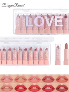 New Arrival 10 Skin Color Mini Lipstick Taupe Red Nude Gift Set Matte Sample Matte Cover Box