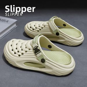 Hodo Mens Thick Bottom Sandals Breathable Outdoor Summer Anti-Odor Anti-Slip Driving Hole Hole Shoes Sporty Style EVA Material