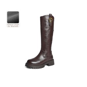 Reddragonfly | Fur Lined Thick Sole Height-Increasing Womens Knee-High Boots