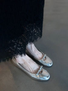 FANGXI | French Style Bow Round Toe Increased Insoles Flat Shoes