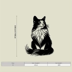 CIFbuy | CIFBUY Black Cat Metal Wall Art Vintage Iron Intricate Fur Indoor Home Decor For Living Room Bedroom Minimalist Detailed Craft