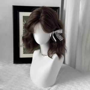 MONLEYTA | Womens Short Hair Wig Full Head Airy Bangs Thin Summer Style Natural Looking Synthetic Hair Full Covering Lolita JK Trend