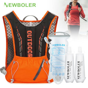 NEWBOLER Outdoor Sports Running Bag Breathable Hydration Jogging Backpack Lightweight Cycling Backpack with Water Bottle