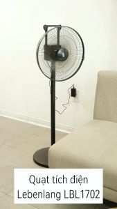 Quạt tích điện Lebenlang LBL1702 quạt cây có điều khiển 5in1 35W sạc từ 4-6h 5 tốc độ gió bảo hành 2 năm – hàng chính hãng