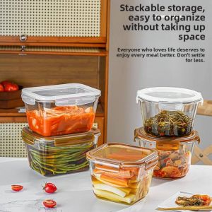 MEISITEKEKE | Microwaveable Glass Food Container with Lid