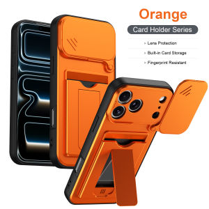 szhaiyu | Card Holder Slot Wallet Bracket Phone Case for IPhone 17 Pro Max 16 Pro Max 17Pro Heavy Duty Shockproof Lens Protective Cover