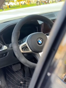 Car Ultrathin Steering Wheel Cover Leather Ultra-Thin Anti Slip And Sweat Absorbing For Toyota Vios Raize Wigo Rush Veloz Yaris Ativ