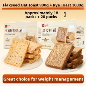BESTORE | Flaxseed Oatmeal Whole Wheat Low Fat Filling Healthy Breakfast Snack Toast