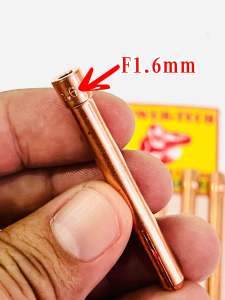 5 CÁI: [ LOẠI DÀY ĐỒNG ĐỎ ] Kẹp Kim Hàn TIG  dùng cho Mỏ Hàn Tig WP26 WP18  đủ loại F1.6mm F2.4mm F3.2mm