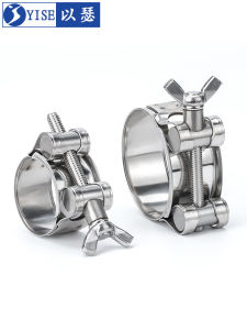 Thickened 304 Stainless Steel Hand-Tightening Strong Clamp Butterfly Card Clamp for Water And Air Pipe Fixed Tube Clamp