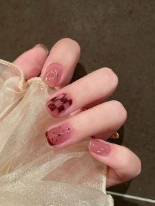 No-Bake Gel Nail Art Stickers Full-Cure 3D Relief Flower Design Girls Love Nail Patches Easy to Dry No Residue Comfortable