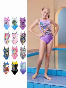 Racing Training Triangle One-Piece Swimwear for Kids