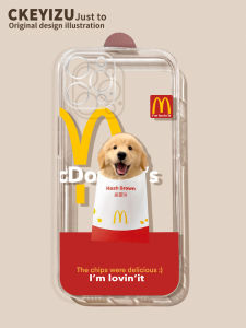 Transparent Silicone Phone Case for  13 pro Max 14 plus 12 pro with Cute Dog Design Full Cover Protection for Men