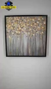 40*40 cm/16*16 inches Ocean Waves Oil Painting Style Wall Art Canvas Oil Painting For Home Decor Decoration With Frame J-026