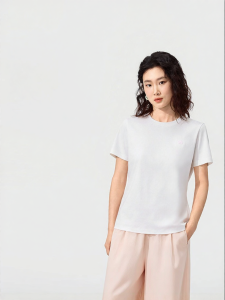 Purcotton | Cool Feel Glossy Cotton T-shirt