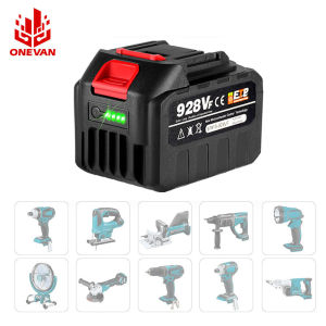 ONEVAN 18V 22500mAh Rechargeable Lithium Ion Battery With Battery indicator For Electric Saw Angle Grinder Electric Drill Electric Wrench