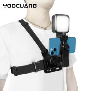 Chest Strap Rotate Phone Mount for iphone Smart Phone Belt Body Harness Holder for Gopro Hero 10 9 8 Insta360 Dji Camera