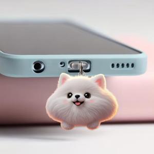 2D Acrylic Flat Animal Dust Plug Type-C Connector Pendant Hanging Decoration No Dust Fit Tight
