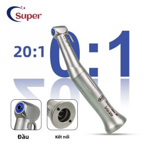 Máy Khoan Nha Khoa Dùng Khí Nén Tốc Độ Thấp Tỷ Lệ 20:1 Có Nút Nhấn Khớp Nối Góc Dùng Cho Phẫu Thuật Nha Khoa