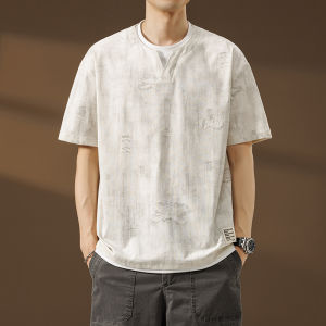 Casual Short Sleeve T-Shirt Mens Summer New Loose plus Size Trendy Brand Youth Student Half Sleeve Top Fashion Urban Anti-Wrinkle