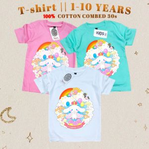 kaos anak cinnamoroll gemes lucu terbaru cetak DTF atasan baju kuromi anak perempuan usia 1-10 tahun