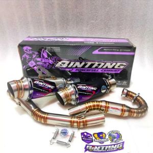 Knalpot CRF 150 - KLX 150 - D Tracker 150 Type Star 1 Series Leheran Atas Original Bintang Powerfull Exhaust