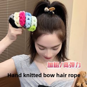 Colorful Handmade Butterfly Knot Hair Ties Womens High Elasticity Durable Hair Bands New 2025 Fashion Hair Accessories