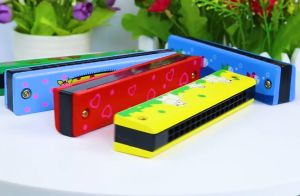 16 Hole Wooden Harmonica Mouth Organ Music Gift For Childrens day Present Kids Birthday Party Gift