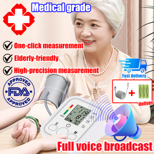 【Medical grade standard】High Blood Pressure Monitor blood presure machine One-click measurement Elderly-friendly High-precision measurement 血压测量器 bp machine Full voice broadcast blood pressure machine omron blood pressure monitor 量血压仪器