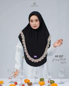 Jilbab hijab kerudung bergo krudung wanita dewasa jersey instan renda terbaru new terlaris terkini modern kekinian murah viral 2022 Arrafi AR 657 adem mudah di bentuk cantik pet antem bahan stella premium cantik bayar di tempat COD gratis ongkir
