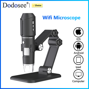 Dodosee 2025 New WiFi Electronic Microscope 1600x HD Digital Magnifiers For Phone Repair Adjustable Stand Loupes For Android/iOS