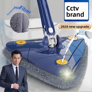 MONLEYTA | Automatic Triangle Mop German Design No Hand Wash Needed Dust Cleaning Ceiling Dirt Removal Extendable Handle Ultra-Fine Fiber