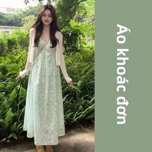 SUSIEYUAN | Đầm Dài Hoa Mùa Hè Kiểu Dây Đeo